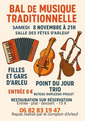Bal de musique traditionnelle - samedi 8 novembre à 21h00