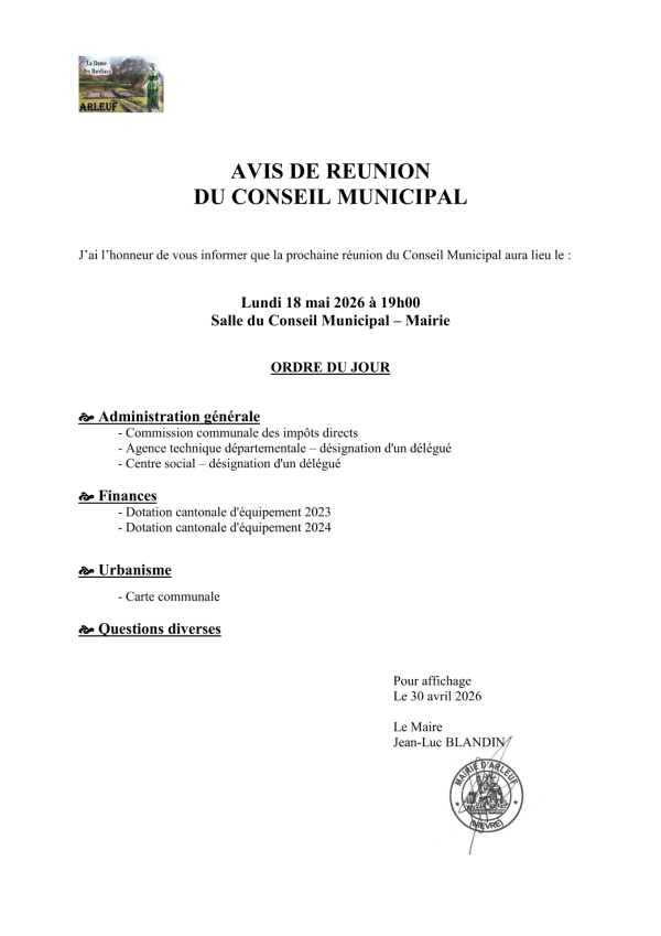 Conseil municipal 18 mai 2026