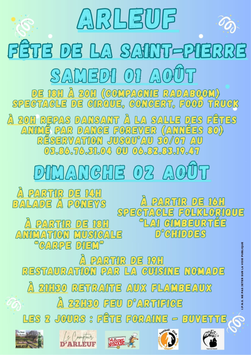 Fête de la Saint Pierre 1 et 2 août 2026